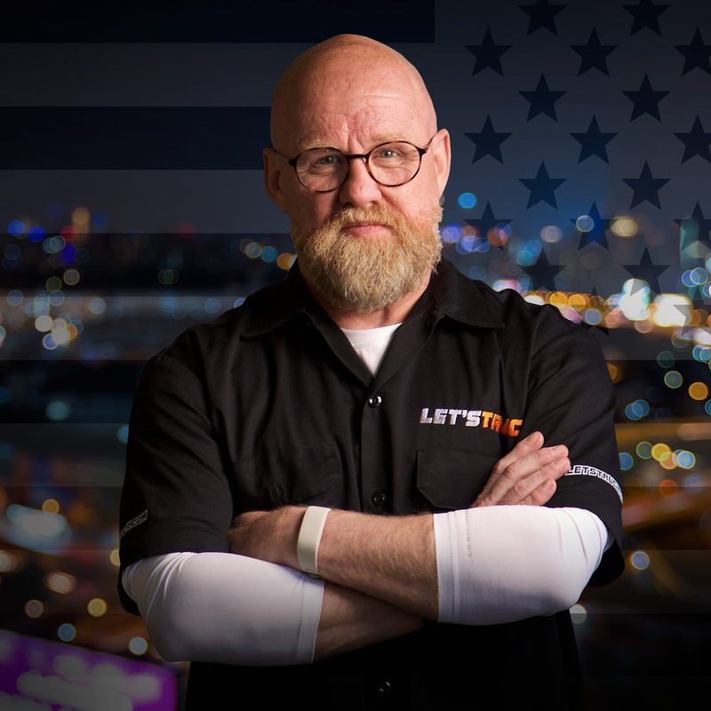 Kevin Rutherford, FNTP, in a Let's Truck shirt